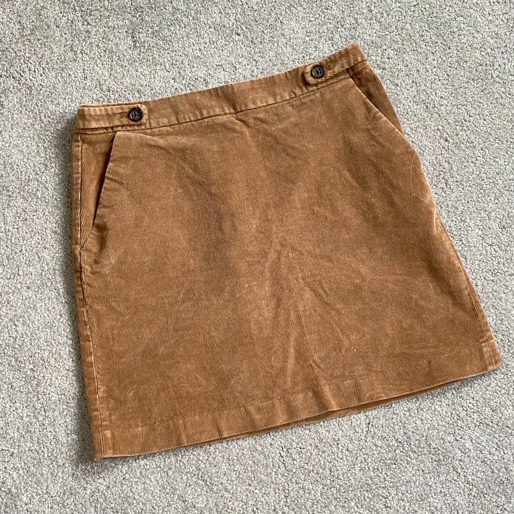 ❤️ Banana Republic Above the Knee Corduroy Skirt in Brown US6    - A157